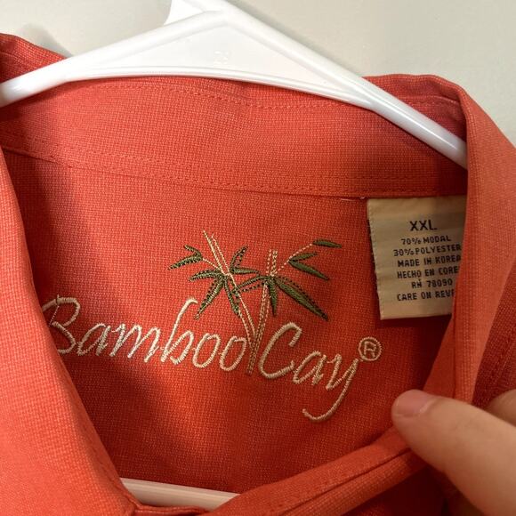 Bamboo Cay Bird of Paradise Modal Hawaiian Resort Grandpa Tourist Camp Shirt XXL - Picture 2 of 4